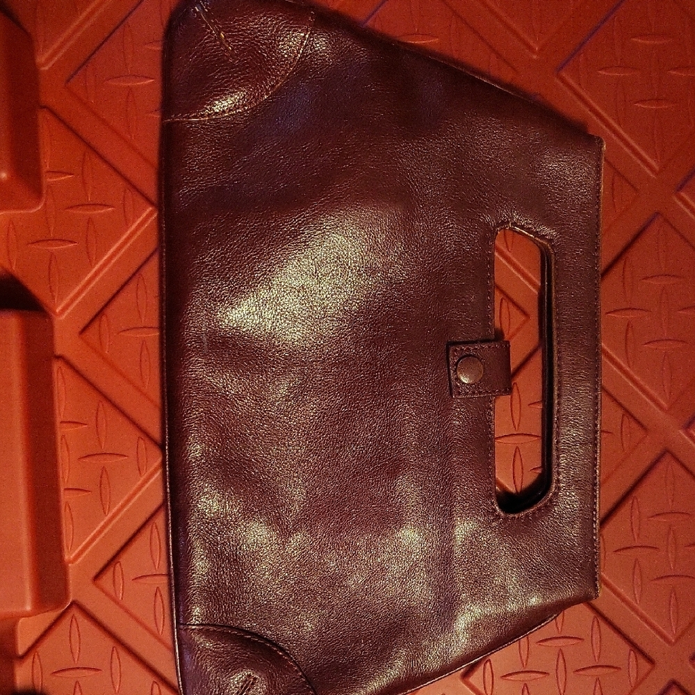 Latico Dark Brown Leather Clutch